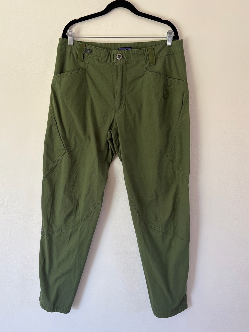 Patgonia Men's Venga Rock Pants Green Organic Cotton Size 35
